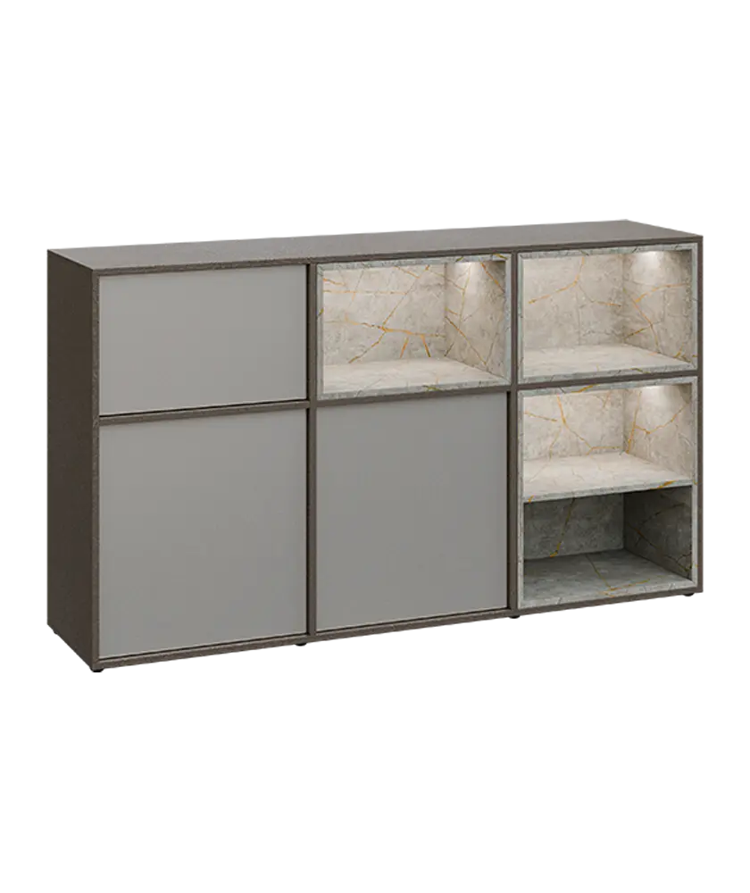 ERE D1844 P dolní modul, 2-dveřová/nika, 1000x1800x400, pravý, metalická